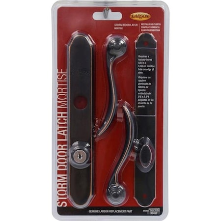 Larson Larson 5035254 5.5 in. Aged Bronze Zinc Mortise Latch; Brown 5035254